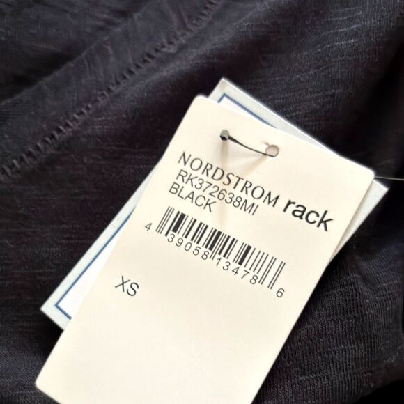 SUSINA NORDSTROM Rack Basic Black Scoop Neck Woman's XS Casual T-Shirt #B - Picture 4 of 5